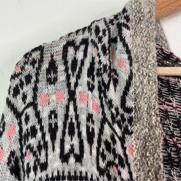 Free People Americana Bandana Hooded Long Duster Cardigan Sweater Size Medium - Picture 5 of 15